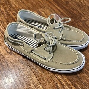 Sperry Men's Olive Boat Shoes